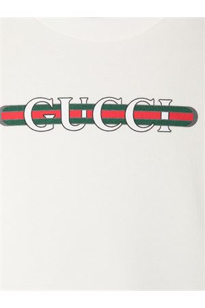 felpa in cotone bianco GUCCI KIDS | 629430XJGPJ9214